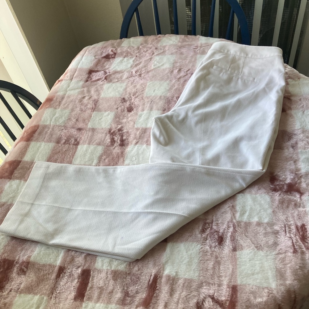 Talbots White Textured Pants - Picture 2 of 10